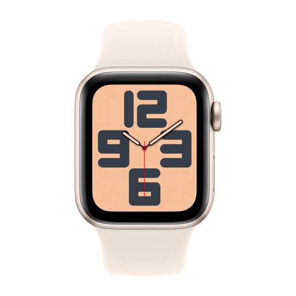 Apple Watch SE 2 2024, 40 мм, корпус из алюминия цвета «Starlight» с ремешком Starlight Sport размера S/M (MXEF3)