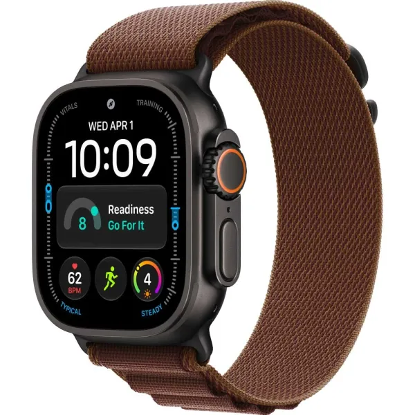 Apple Watch Ultra 4 GPS+LTE 49mm Black Titanium Case with Burgundy Alpine Loop - L (MJC24QI/A)