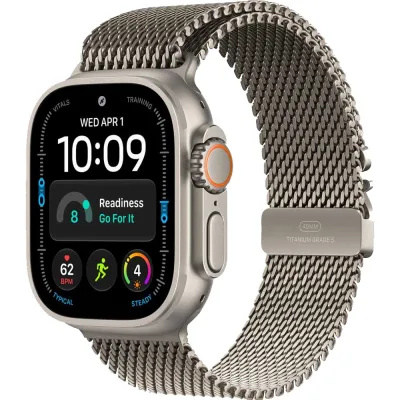 Apple Watch Ultra 4 GPS+LTE 49mm Natural Titanium Case with Natural Titanium Milanese Loop - S (MJA84QI/A)
