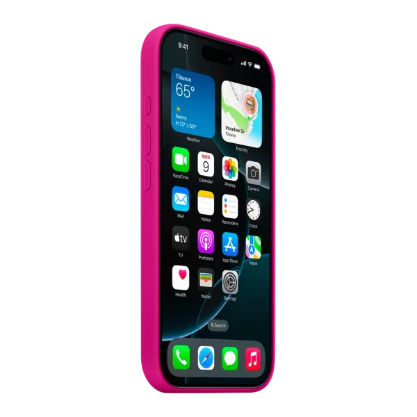 Чехол для iPhone 16 Pro Silicone Case с MagSafe — Fuchsia (MYYN3)