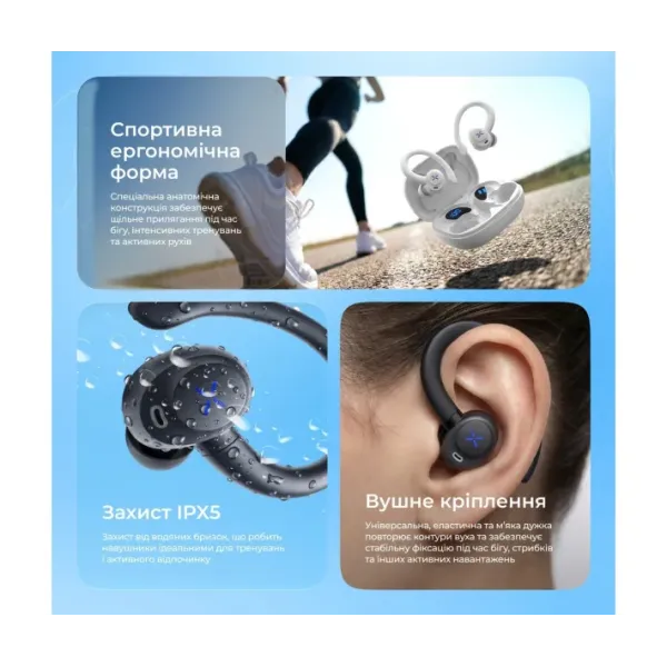 Наушники вкладыши беспроводные TWS Proove X-Go TWS (APP) black (TWXG0001AP01)