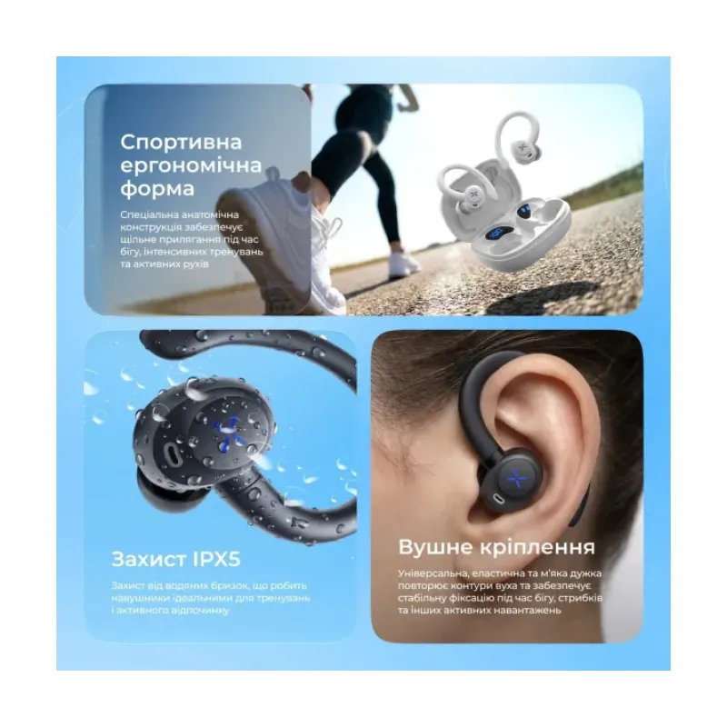 Наушники вкладыши беспроводные TWS Proove X-Go TWS (APP) black (TWXG0001AP01)