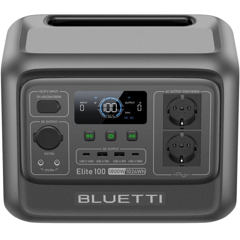 Зарядна станція Bluetti Elite 100 V2, 1800 Вт, 1024 Вт*год