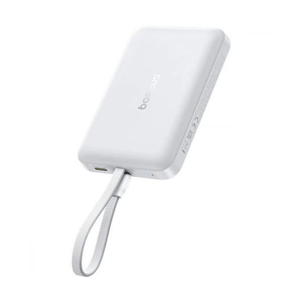 Портативна батарея PowerBank Baseus EnerFill FM11 with Built-in Type-C Cable 10000mAh 30W E0028905 White