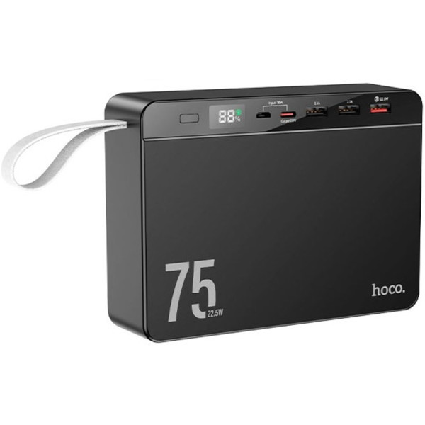 Батарея мобільна HOCO J94 Overlord 22.5W 75000mAh Black