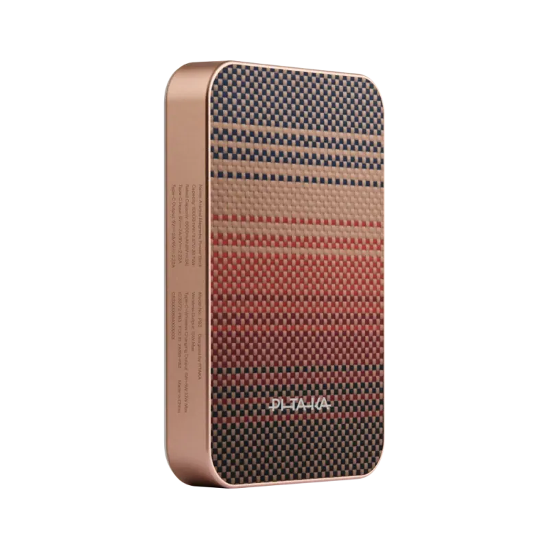 Портативна батарея Pitaka Aramid Fiber Magnetic Power Bank Qi2 10000mAh - Sunset (PBQ2502)
