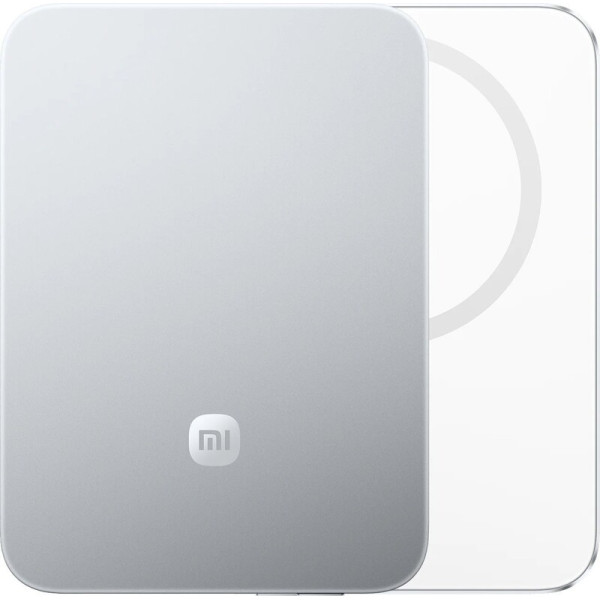 Портативный аккумулятор Xiaomi UltraThin Magnetic 5000 мАч 15 Вт с магнитной беспроводной зарядкой, серебристый (BHR08Z2GL)