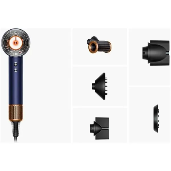 Фен Dyson Supersonic HD16 Nural Straight+Wavy Prussian Blue/Rich Copper (122612-01)
