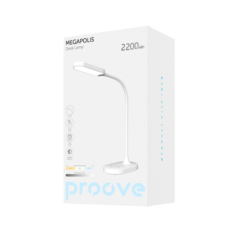 Настільна лампа Proove Megapolis 2200 mAh white (PLMP00010002)