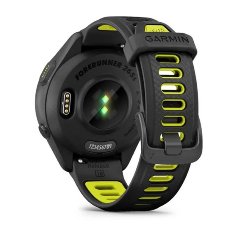 Смарт-часы Garmin Forerunner 265s Black Bezel And Case With Black/Amp Yellow Silicon Band (010-02810-13)