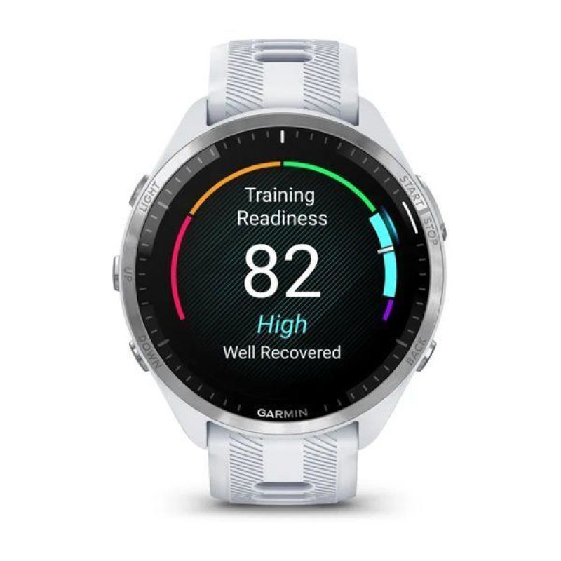 Смарт-годинник Garmin Forerunner 965 Titanium Bezel with Whitestone Case and Whitestone/Powder Gray Silicone Band (010-02809-11)