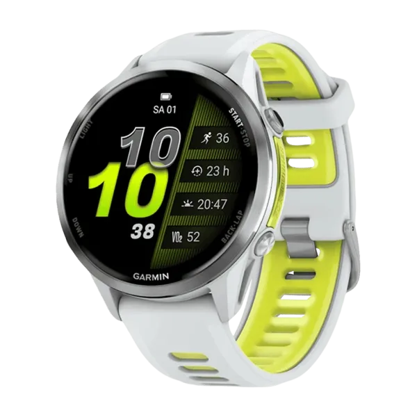 Смарт-годинник Garmin Forerunner 970 Titanium w. Whitestone Case and Whitestone/T. Amp Yellow Band (010-02969-01/11)