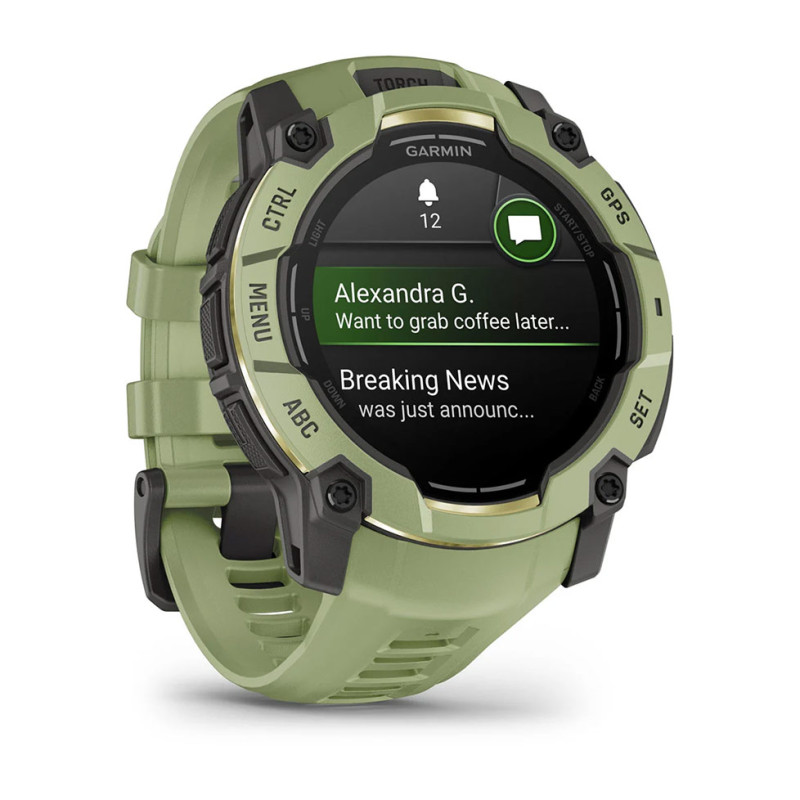 Смарт-годинник Garmin Instinct 3 50mm AMOLED Green with Fern Green Band (010-03020-02)