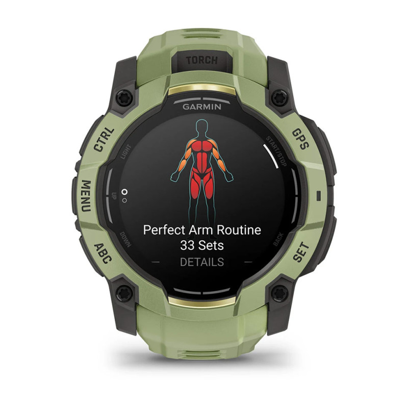 Смарт-годинник Garmin Instinct 3 50mm AMOLED Green with Fern Green Band (010-03020-02)