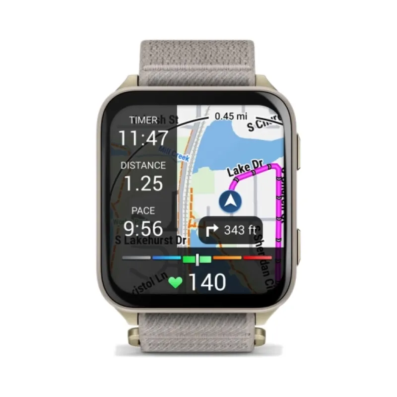 Смарт-годинник Garmin Venu X1 Soft Gold Titanium and French Grey Nylon (010-02980-33/08)