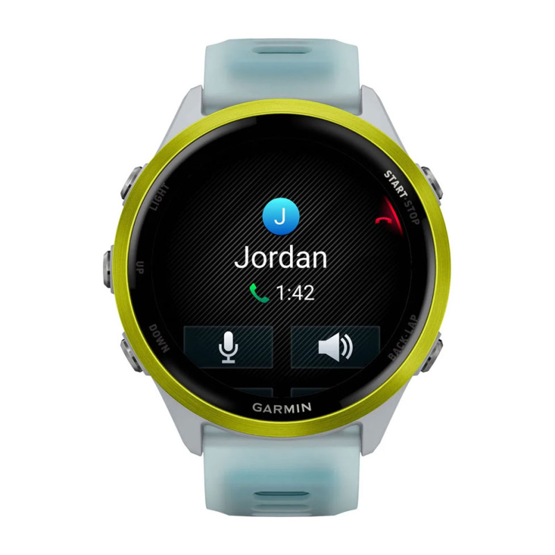 Смарт-годинник Garmin Forerunner 570 47mm Amp Yellow Aluminium with Translucent Whitestone/Turquoise Band (010-02971-01)