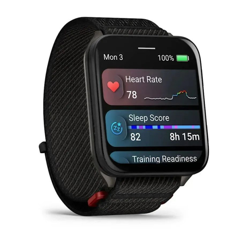Смарт-годинник Garmin Venu X1 Black with Slate Titanium Caseback and Black ComfortFit Nylon Band (010-02980-02)