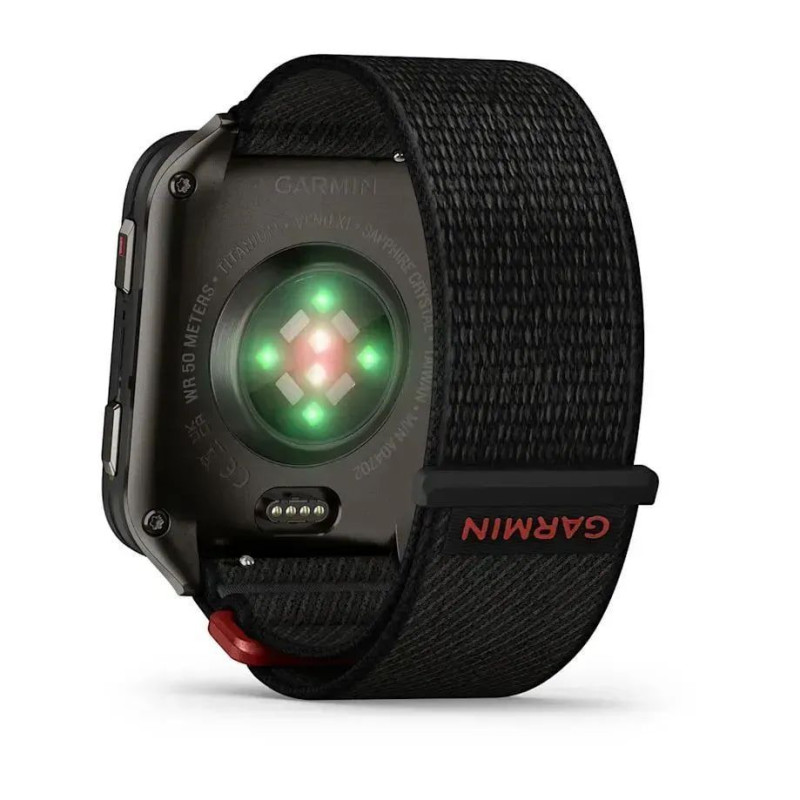 Смарт-годинник Garmin Venu X1 Black with Slate Titanium Caseback and Black ComfortFit Nylon Band (010-02980-02)