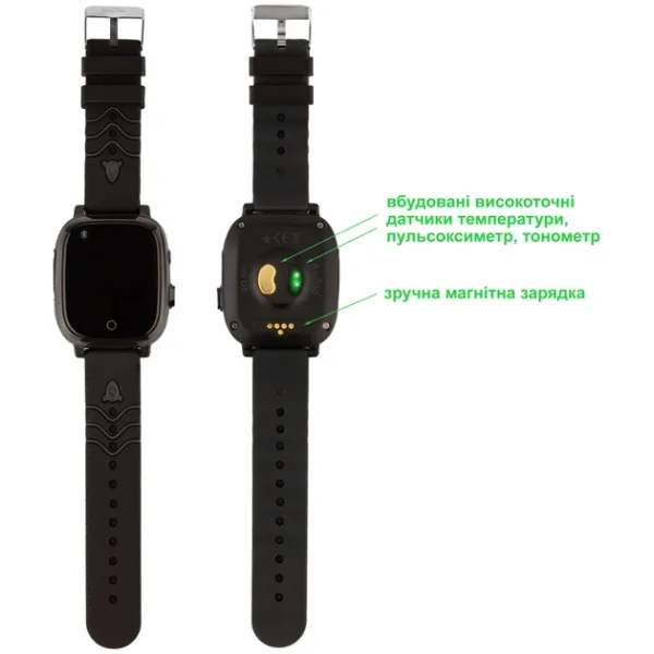 Смарт-годинник AmiGo GO005 4G Wi-Fi Thermometer Black (747016)