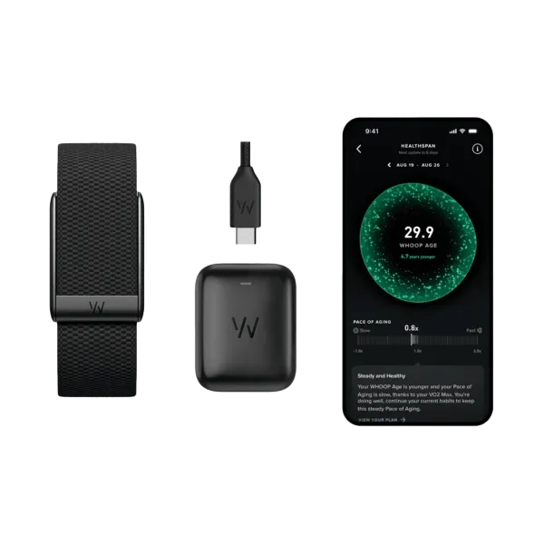 WHOOP 5.0 Peak Obsidian SuperKnit Band 12 Month Membership (973-004-000)