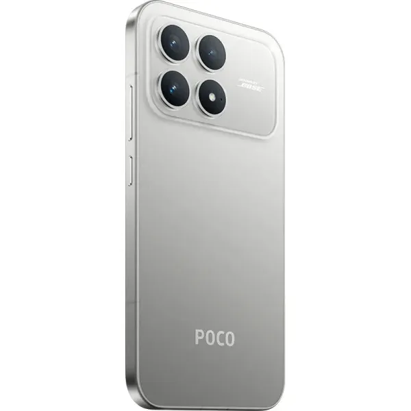 Смартфон Xiaomi POCO F8 Pro 12/512 ГБ, серебристый (в комплекте с зарядным устройством)