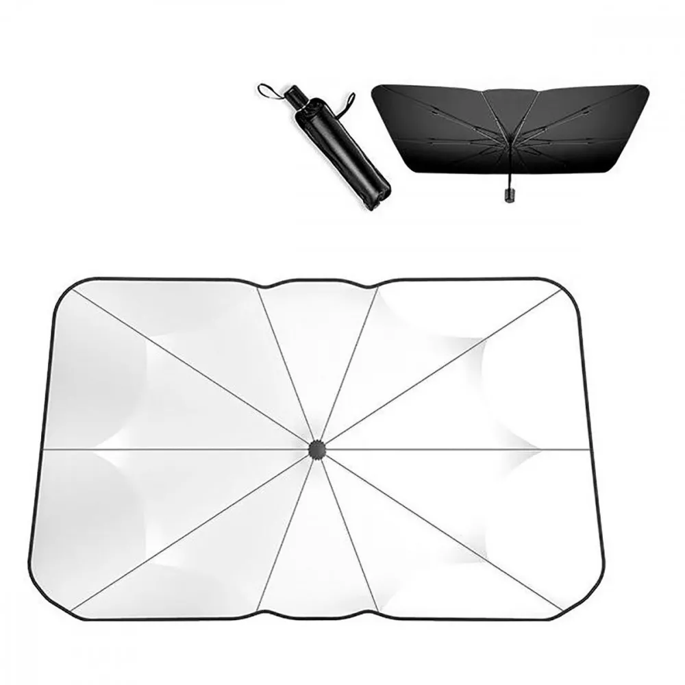 Солнцезащитный зонт для автомобиля SunShield 126*140*80cm, Black (57232)