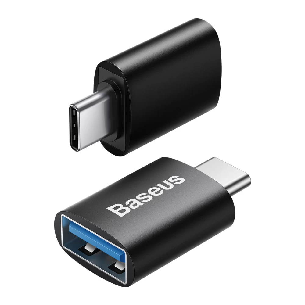 Переходник Baseus Ingenuity Mini OTG USB–Type-C, черный, ZJJQ000001