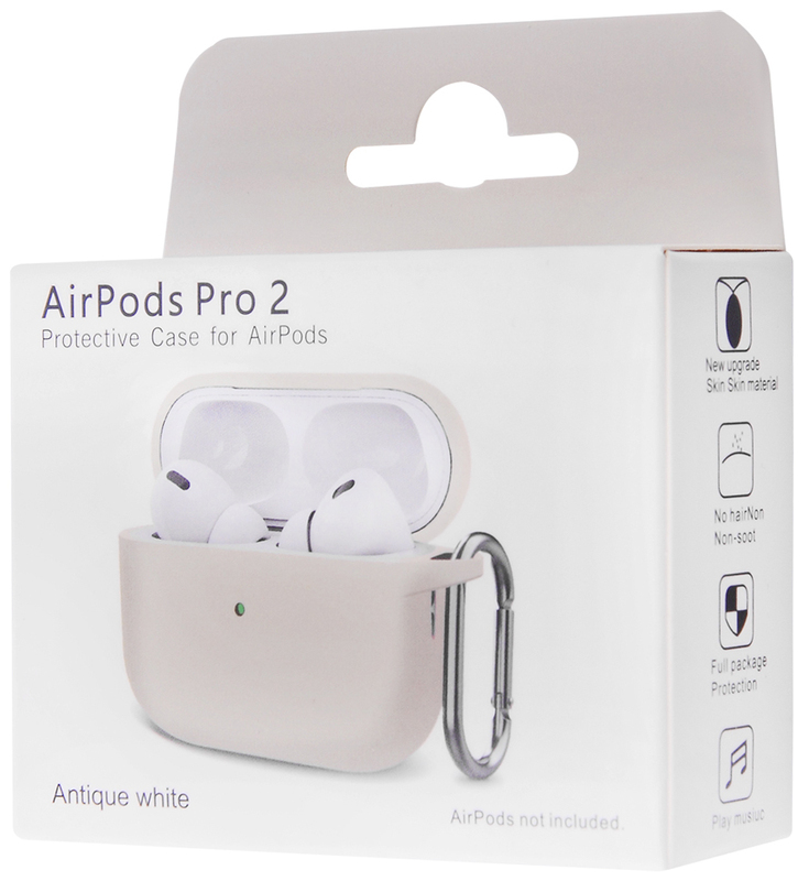 Чехол Silicone Case New для AirPods Pro 2 (Antique White)