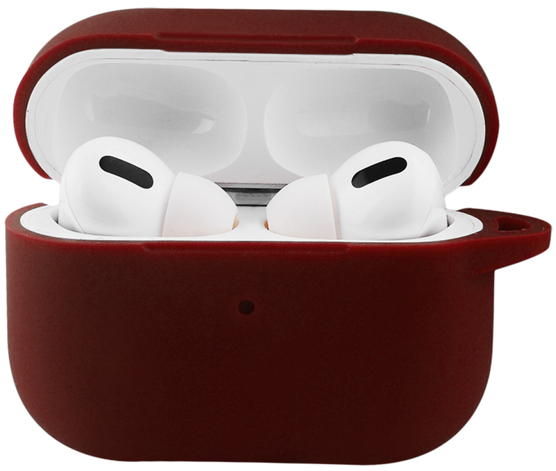 Чехол Silicone Case New для AirPods Pro 2 (бордовый)