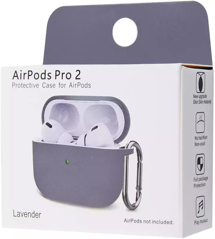Чохол Silicone Case New for AirPods Pro 2 (lavender gray)