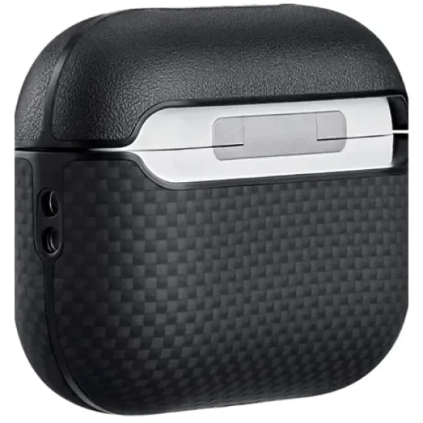 Чохол для наушников Pitaka Aramid Fiber Magnetic Case Black/Gray (APM2501) для AirPods Pro 3