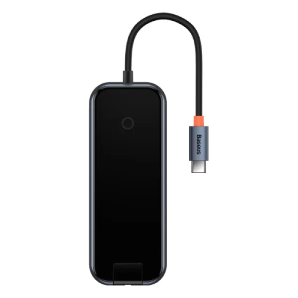 USB-хаб Baseus 5-в-1 AcmeJoy с 5 портами, адаптер Type-C к USB 3.0*2, USB 2.0*1, Type-C*1, RJ45, серый
