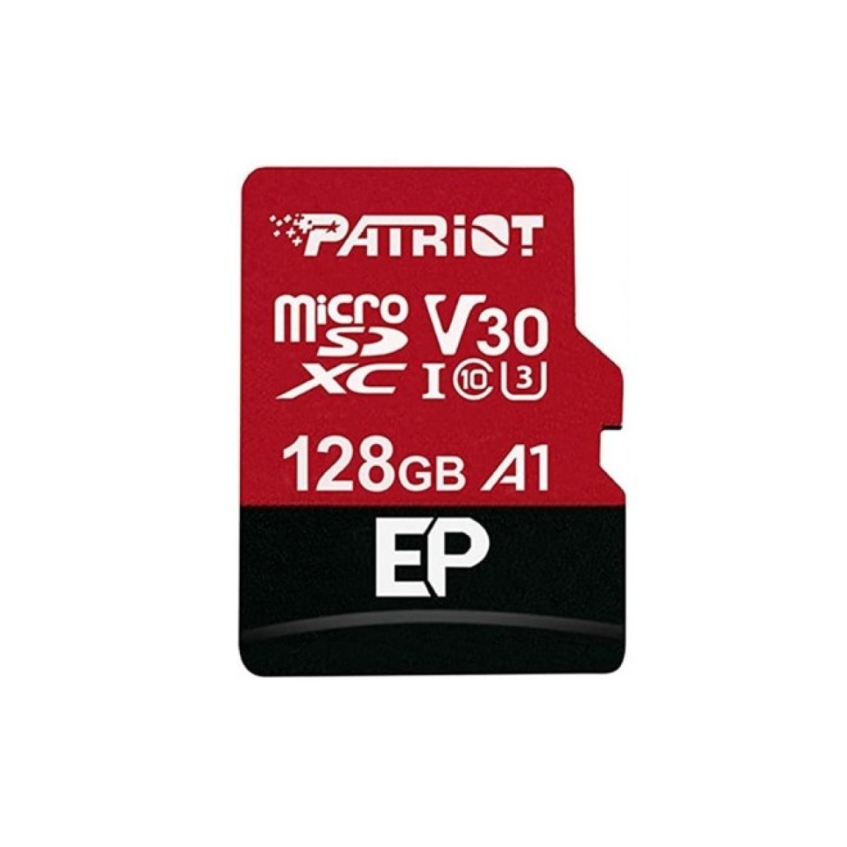 Карта памяти Patriot MicroSDXC 128GB UHS-I/U3 Class 10 EP A1 R90/W80MB/s + SD-adapter (PEF128GEP31MCX)
