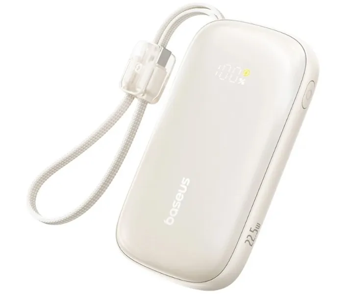 Зарядное устройство Baseus EnerFill FC21 Qpow 3 Ultra 10000 мАч 22,5 Вт, белого цвета