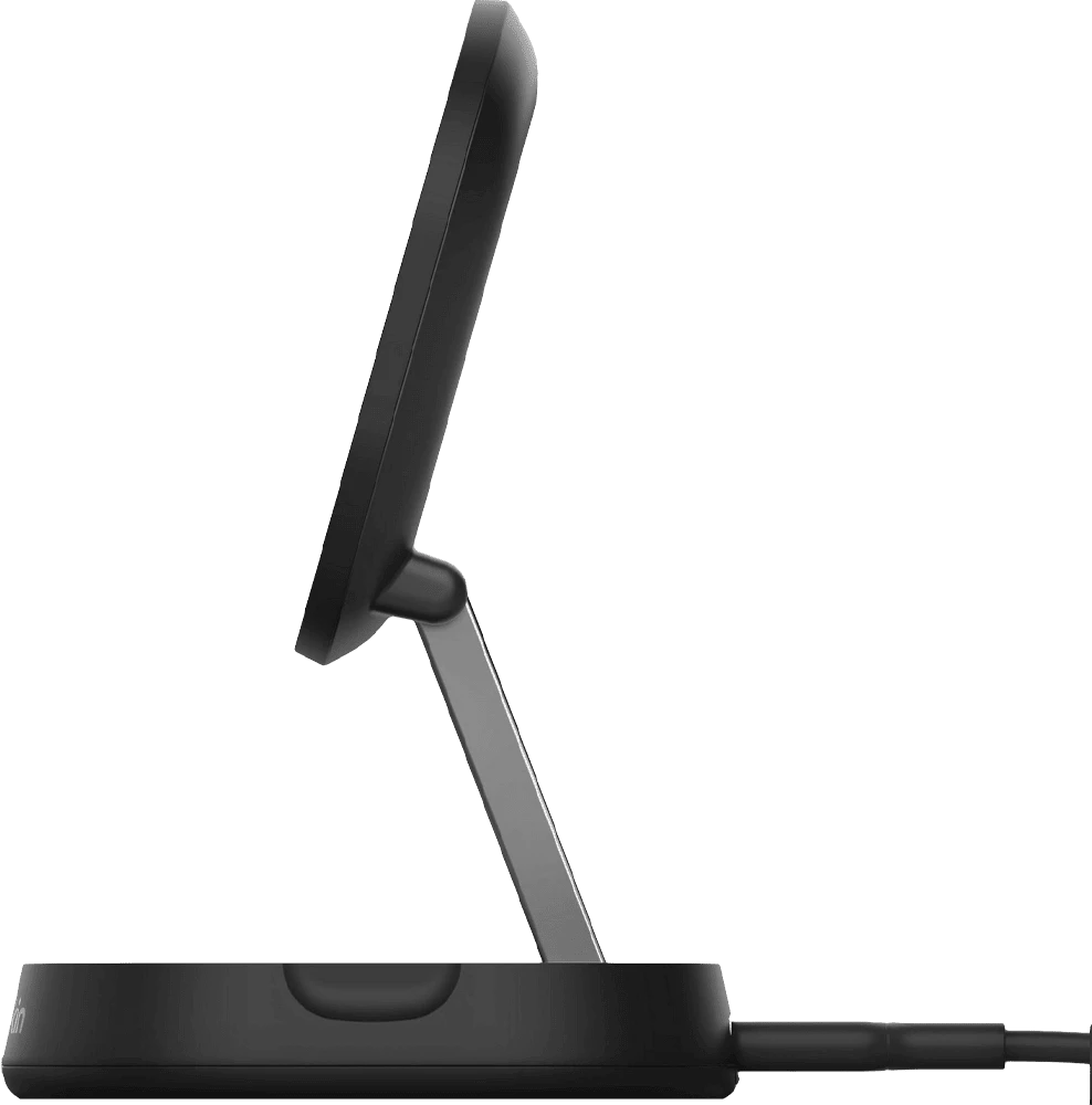Зарядное устройство Belkin 15 Вт Magnetic Stand Qi2, адаптер 20 Вт USB-C, черный (WIA008VFBK)