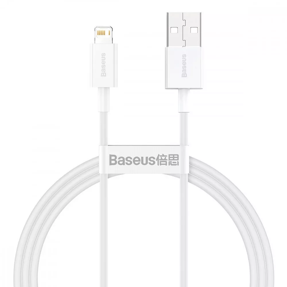 Кабель Baseus Superior Series USB to Lightning 2.4A 1m, White, CALYS-A02