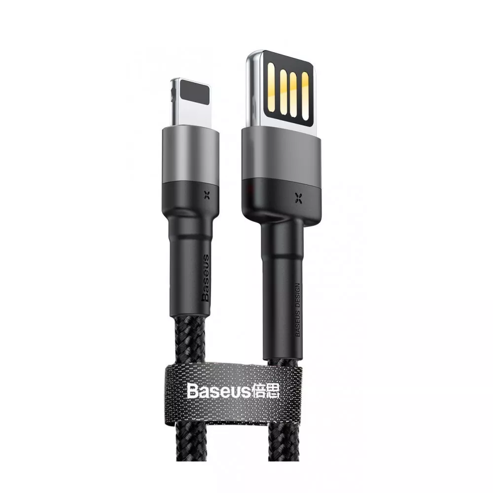 Кабель Baseus Cafule Lightning Special Edition USB to Lightning 2.4A 1m, Gray, CALKLF-GG1