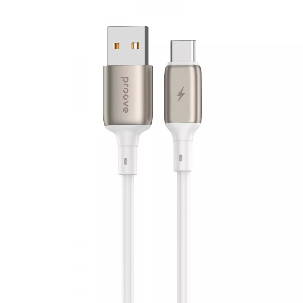 Кабель Proove Flex Metal USB to Type-C 2.4A (1m) , White, CCFM20001202
