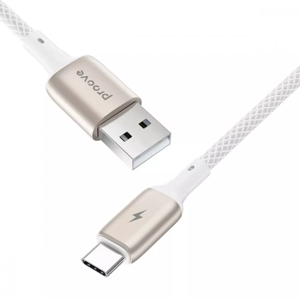 Кабель Proove Dense Metal USB to Type-C 3A (1m), White, CCDM20001202