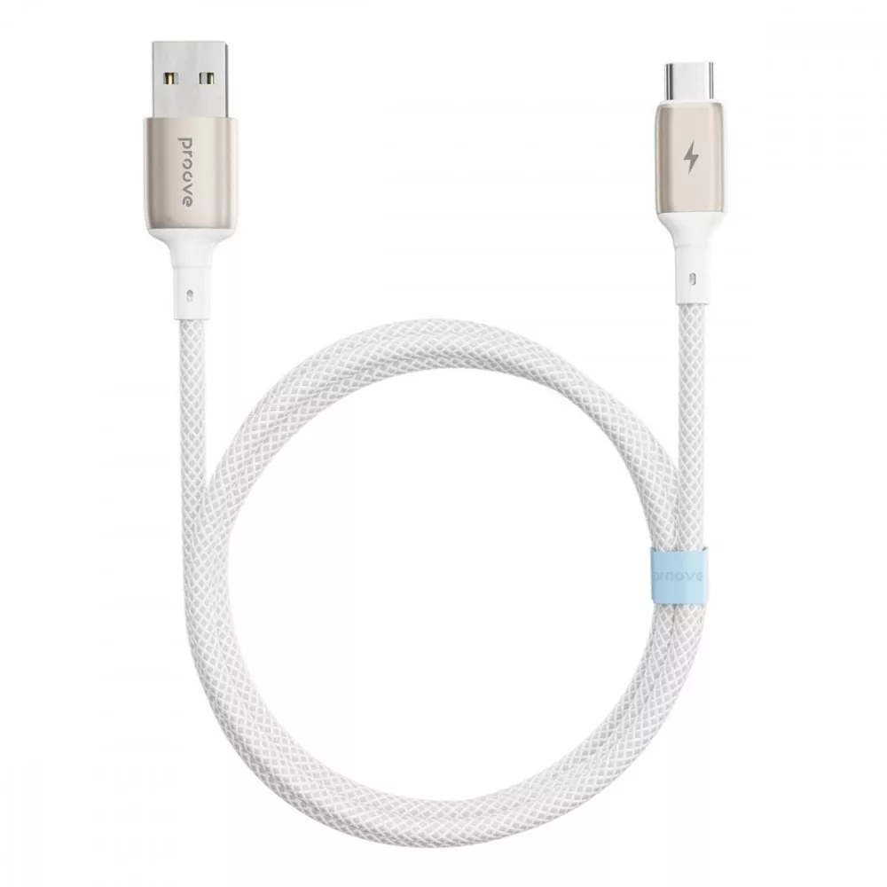 Кабель Proove Dense Metal USB to Type-C 3A (1m), White, CCDM20001202