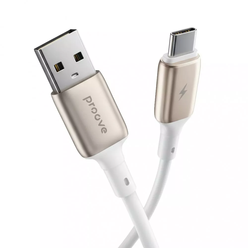 Кабель Proove Flex Metal USB to Type-C 2.4A (1m) , White, CCFM20001202