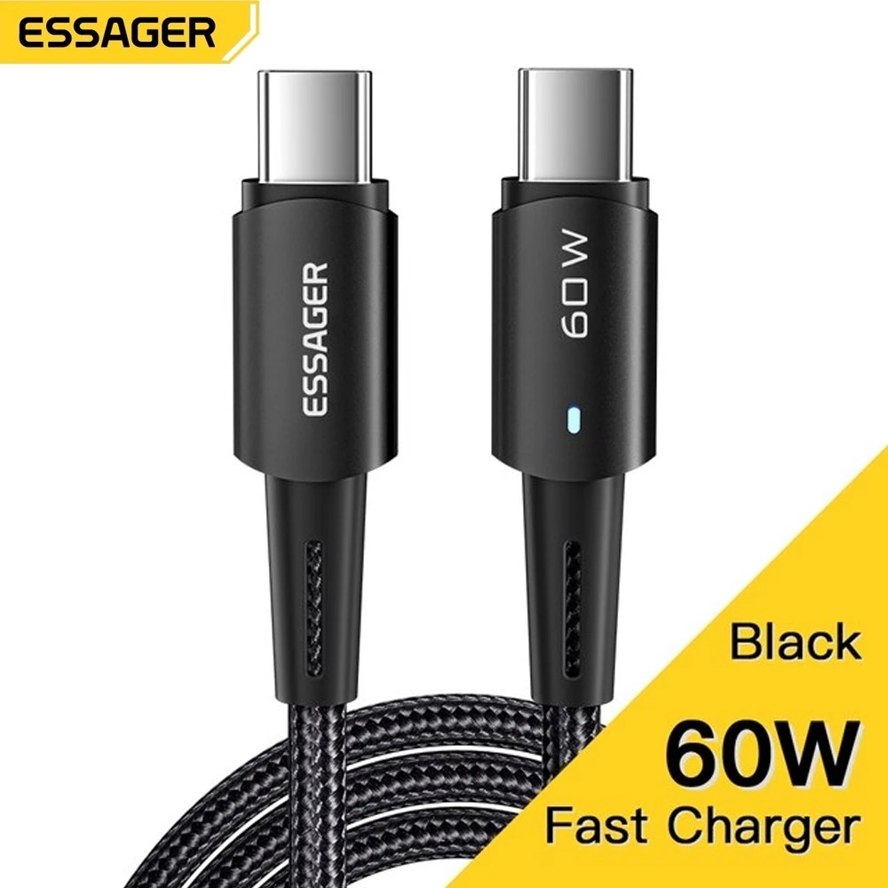 Кабель Type-C to Type-C PD 60W 20V/3A для быстрой зарядки 1м (EXCTT2-CG01)