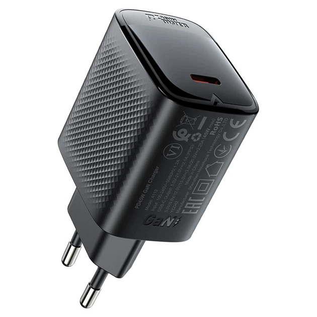 Зарядний пристрій ACEFAST A112 PD45W GaN single USB-C charger