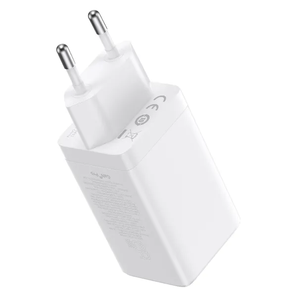 Зарядное устройство Baseus GaN5 Pro 65 Вт PD3.0+QC4.0, 2 разъема Type-C + USB, кабель 1 м, Type-C — Type-C, 100 Вт