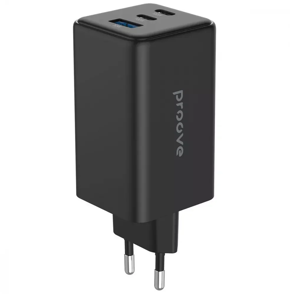 Мережевий зарядний пристрій Proove Pocket GaN 100W (2Type-C + USB) Black (WCPG10012201)