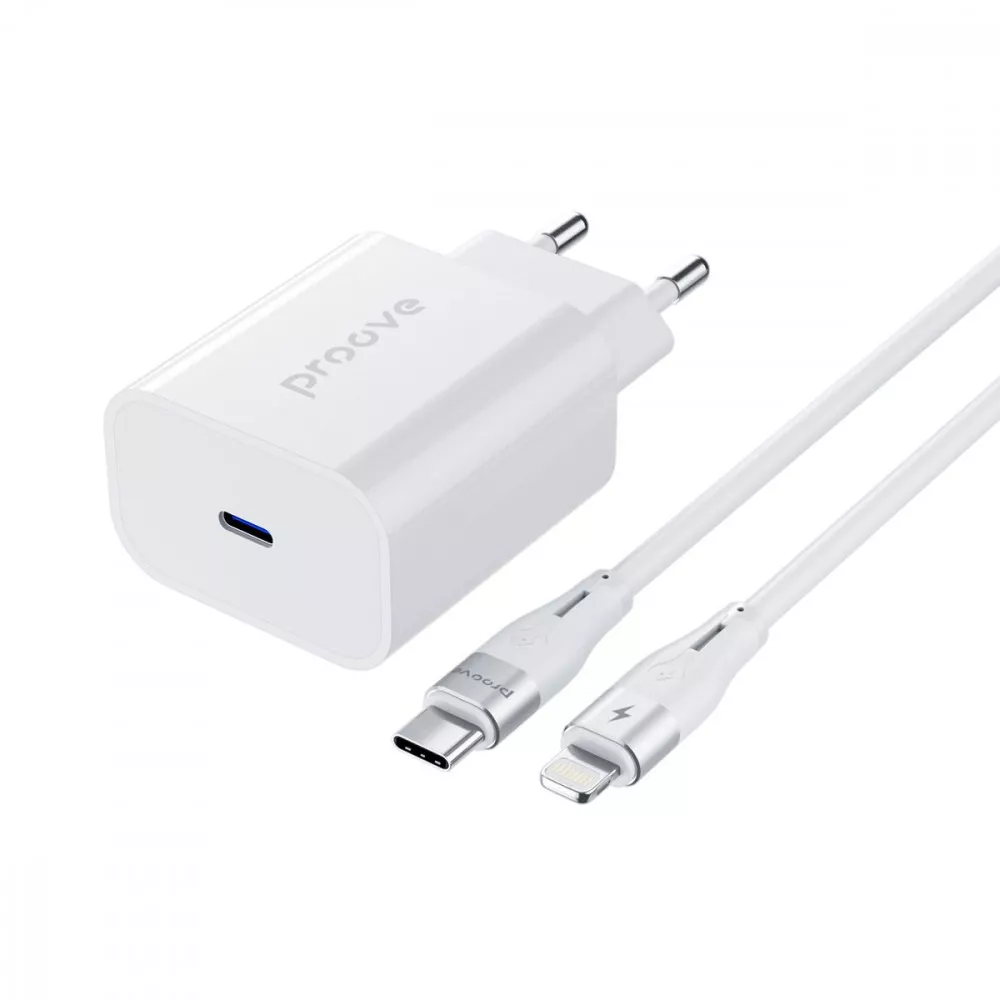 МЗП Proove Rapid 20W (Type-C) + Кабель Type-C to Lightning, White (WCRP20012102)
