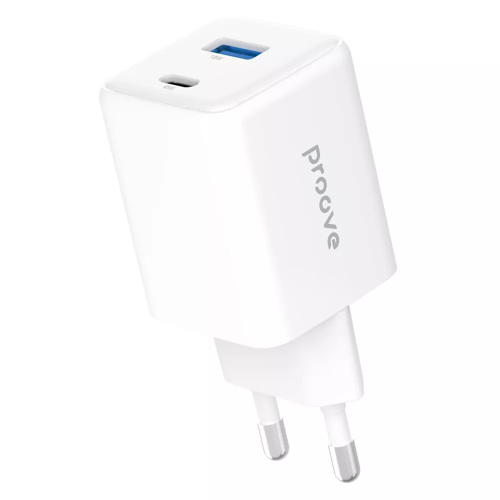 МЗП Proove Pocket GaN 45W (Type-C + USB) White
