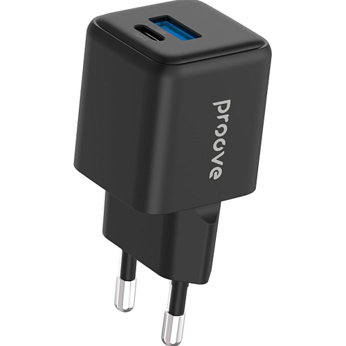 Зарядний пристрій Proove Pocket GaN Plus 25W USB-C/USB-A Black (WCPG25111201)