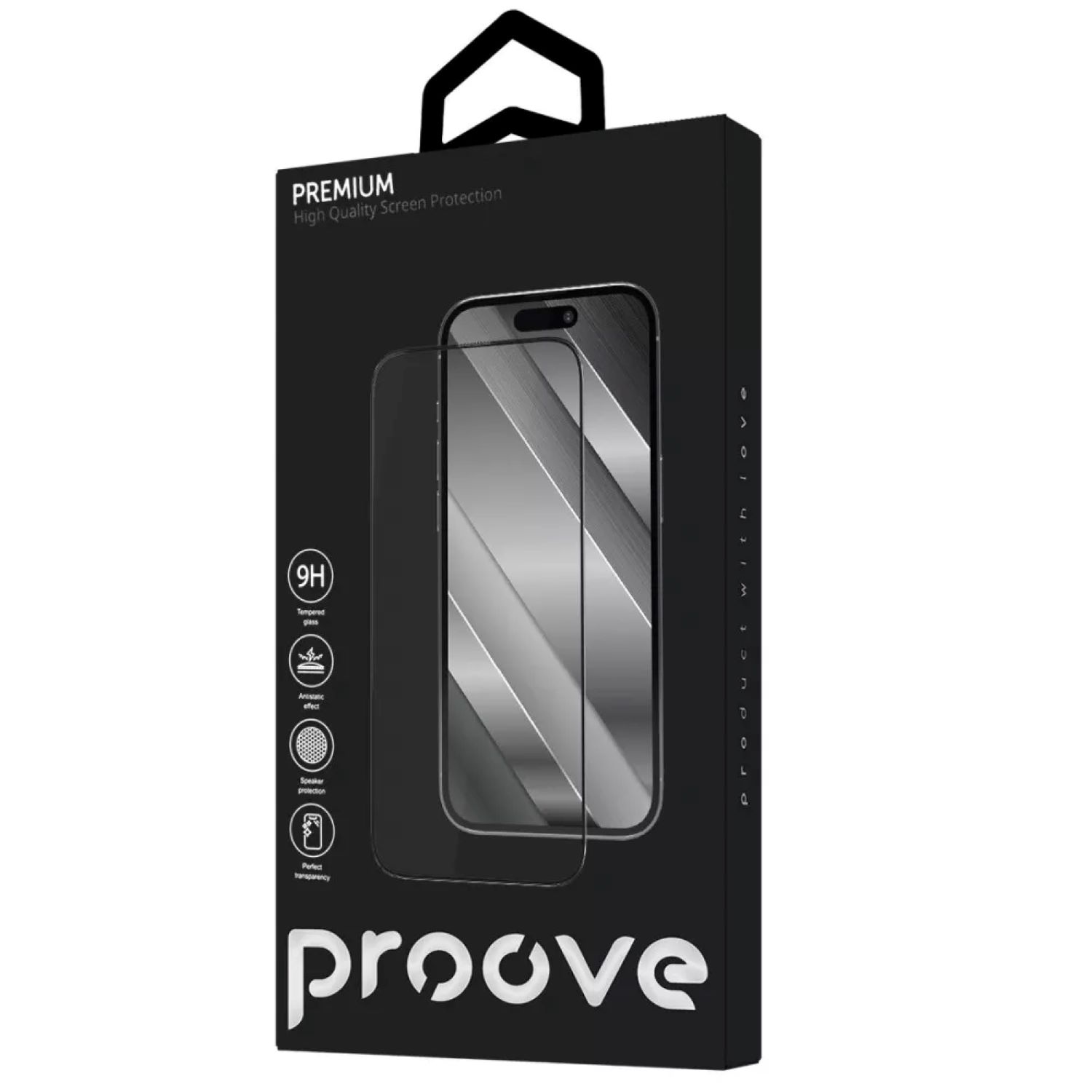 Защитное стекло для смартфона Proove Premium iPhone 16 Pro Black (PGPPMI16P001)