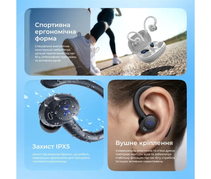 Наушники вкладыши беспроводные TWS Proove X-Go TWS (APP) black (TWXG0001AP01)
